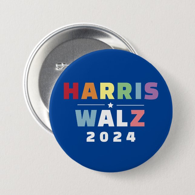 FRAU PRÄSIDENTIN KAMALA HARRIS WALZ 2024 BUTTON (Vorne & Hinten)