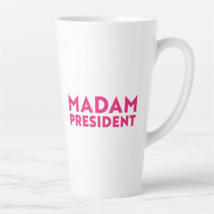 Frau Präsidentin! Moderne, heiß rosa Typografie Milchtasse