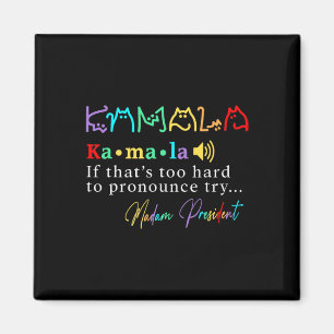 Frau Präsidentin Pro Kamala Harris Colorful Cat Ty Magnet