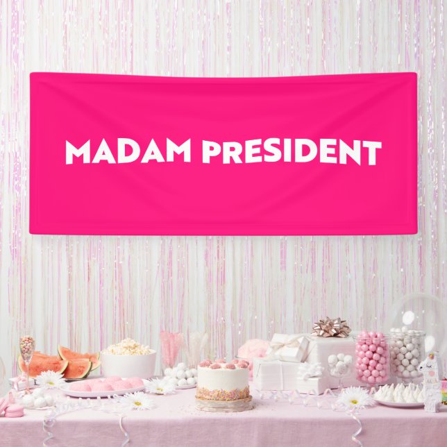 Frau Präsidentin Typografie Banner (Party)