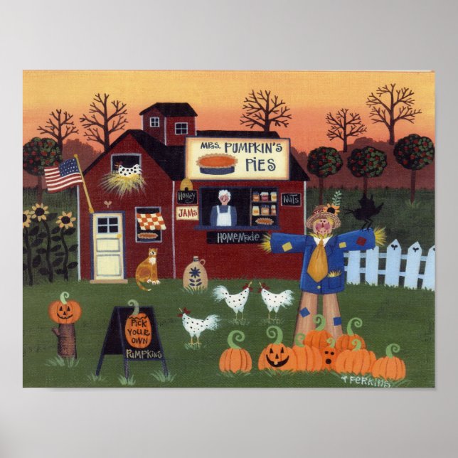 Frau Pumpkins Pies Poster (Vorne)