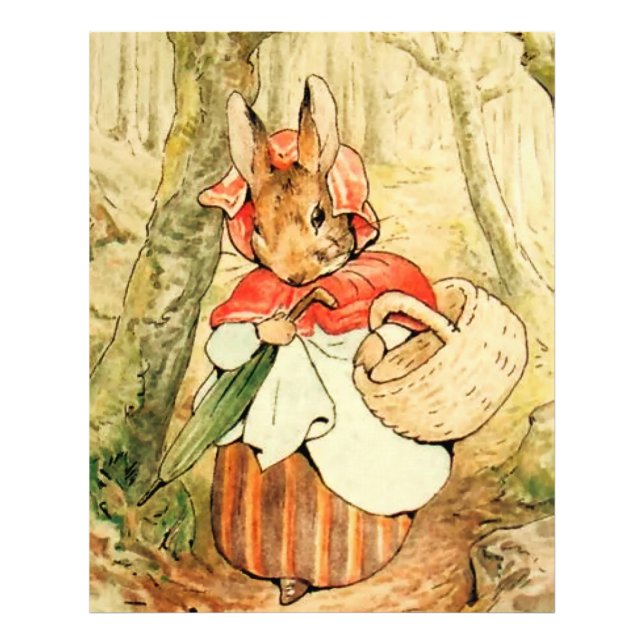 Frau Rabbit geht auf den Markt von Beatrix Potter Fotodruck (Vorne)