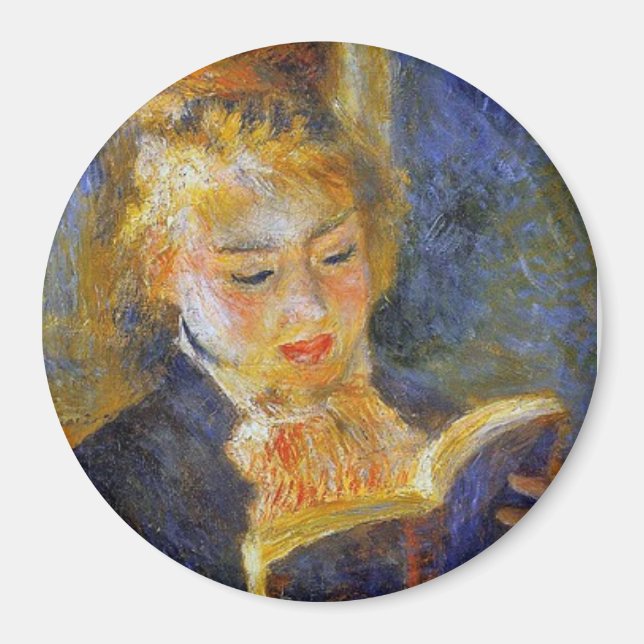 Frau Reading - Auguste Renoir Magnet (Vorne)