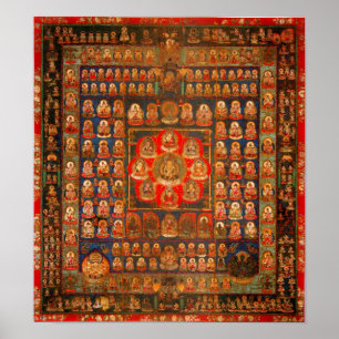 Frau Realm Mandala Poster