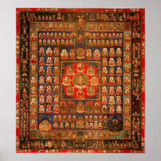 Frau Realm Mandala Poster