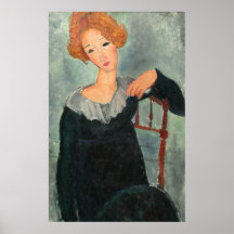 Frau Red Hair - Amedeo Modigliani Kunstposter