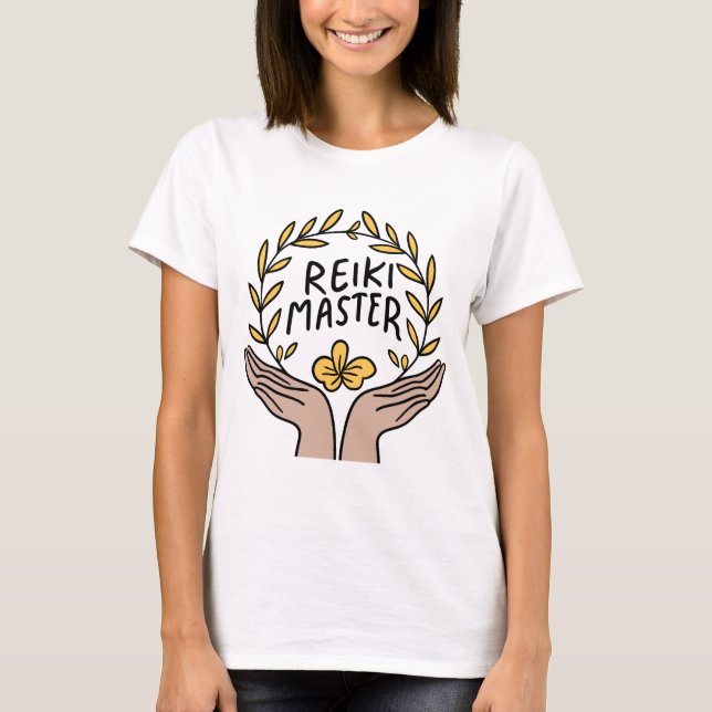 Frau Reiki Master. T-Shirt (Vorderseite)