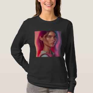 Frau Rennwagen Rosa Sonnenuntergang Entdecker Reis T-Shirt