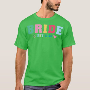 Frau Retro Bride Est 2022, New Bride Friend Enga T-Shirt