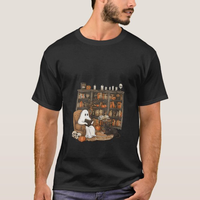 Frau Retro Librarian Bookshelfer Boujee Gh T-Shirt (Vorderseite)