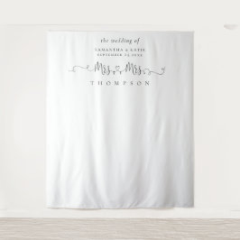 Frau Rings Lesbian Wedding Foto Hintergrund Wandteppich