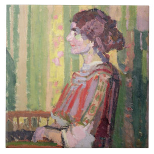 Frau Robert Bevan, c.1913 (Öl auf Leinwand) Fliese