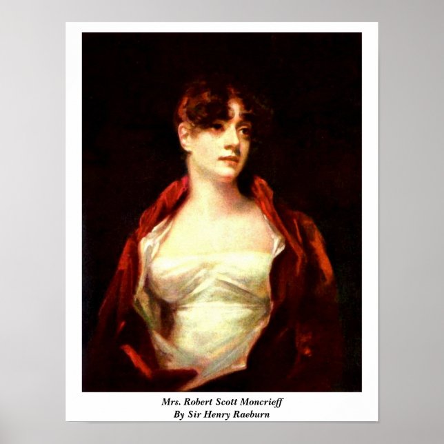 Frau Robert Scott Moncrieff von Sir Henry Raeburn Poster (Vorne)
