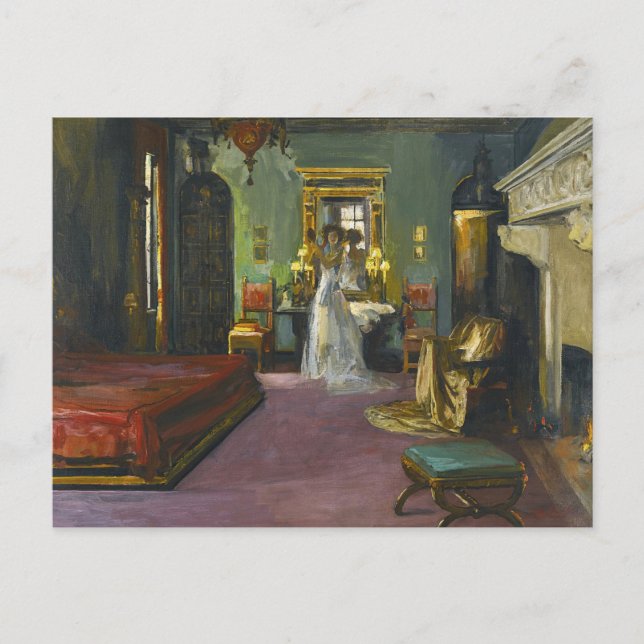 Frau Rosen's Bedroom | Sir John Lavery Postkarte (Vorderseite)