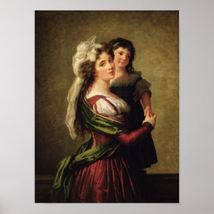 Frau Rousseau und ihre Tochter, 1789 Poster