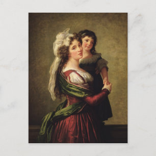Frau Rousseau und ihre Tochter, 1789 Postkarte
