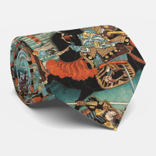 FRAU SAMURAI TOMOE GOZEN HORSEBACK IM KAMPF KRAWATTE