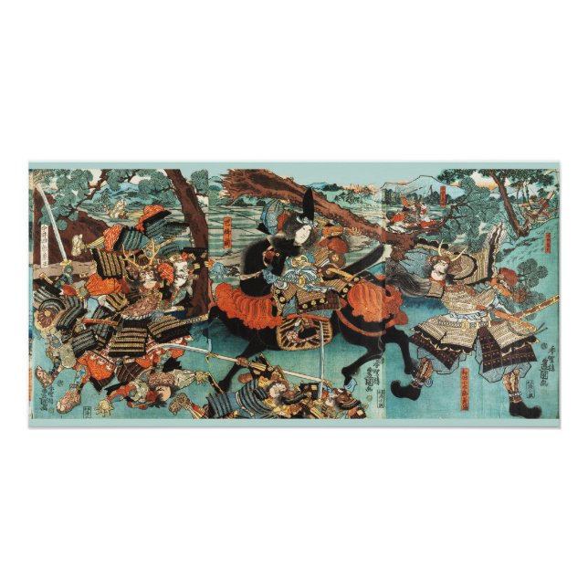 FRAU SAMURAI TOMOE GOZEN HORSEBACK IM KAMPF POSTER (Vorderseite)