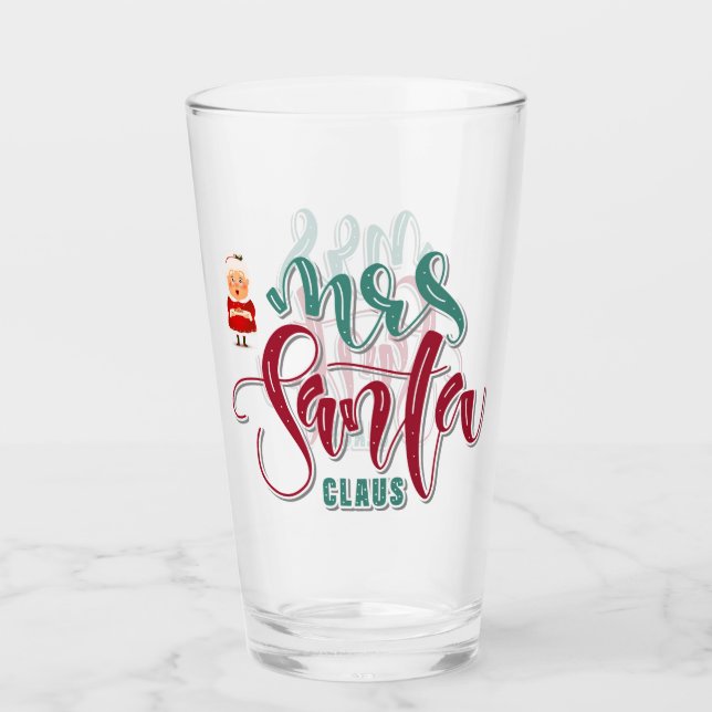Frau Santa Claus Glas (Vorderseite)