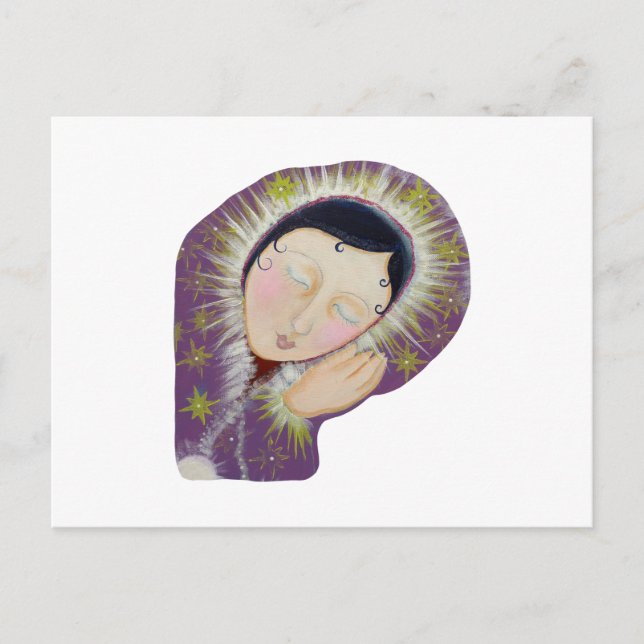 Frau schläft. postkarte (Vorderseite)