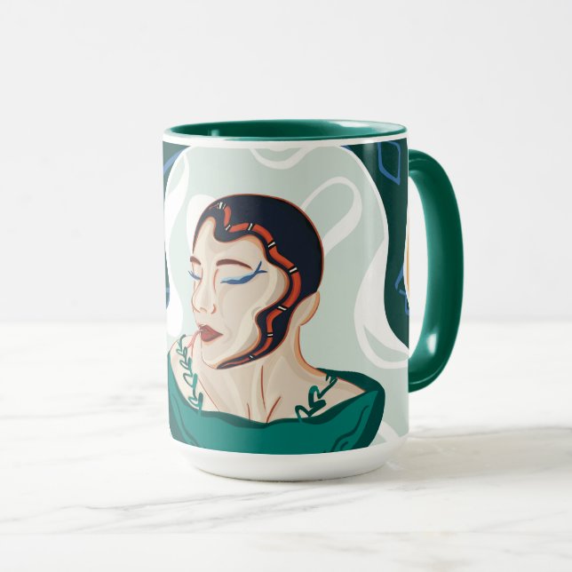 Frau Schlange - Schlangenkopfmutter Tasse (VorderseiteRechts)