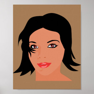 Frau schöne Gesicht hübsche Poster