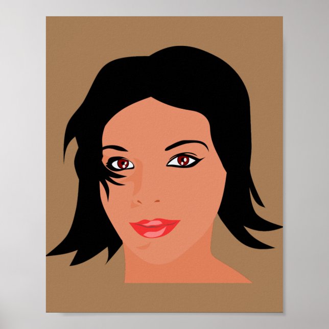 Frau schöne Gesicht hübsche Poster (Vorne)