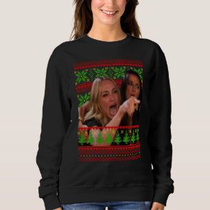 Frau schreien an einer Katze Meme Funny Ugge Weihn Sweatshirt