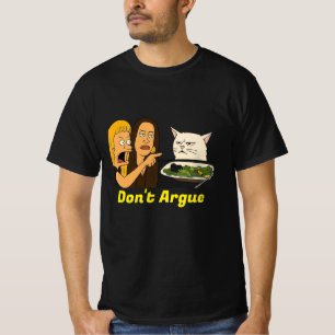 Frau schreit auf Katzenmeme witzig T-Shirt
