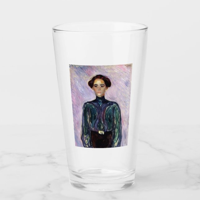 Frau Schwarz (von Edvard Munch) Glas (Vorderseite)