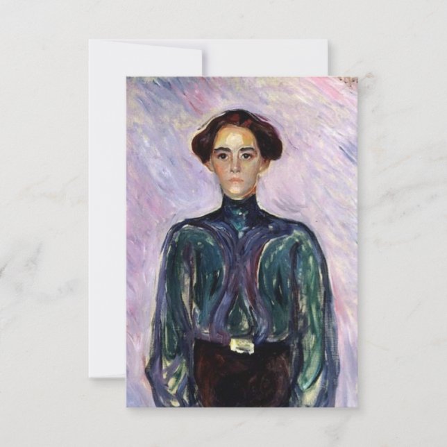 Frau Schwarz (von Edvard Munch) Karte (Vorderseite)