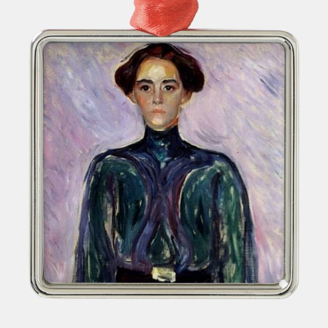 Frau Schwarz (von Edvard Munch) Ornament Aus Metall (Vorne)
