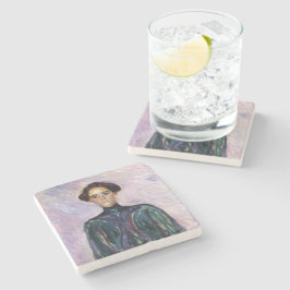 Frau Schwarz (von Edvard Munch) Steinuntersetzer