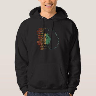 Frau Schwarze Königin Afro Afrikanisch Amerikanisc Hoodie