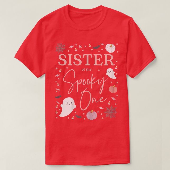 Frau Schwester der Spooky One Girl First Birthda T-Shirt (Design vorne)