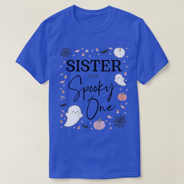 Frau Schwester der Spooky One Girl First Birthda T-Shirt (Design vorne)