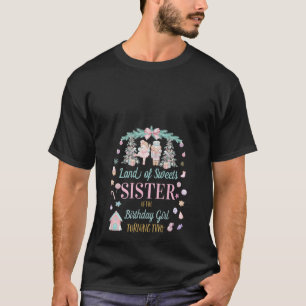 Frau Schwester Land der Süßigkeiten 2. Geburtstag T-Shirt