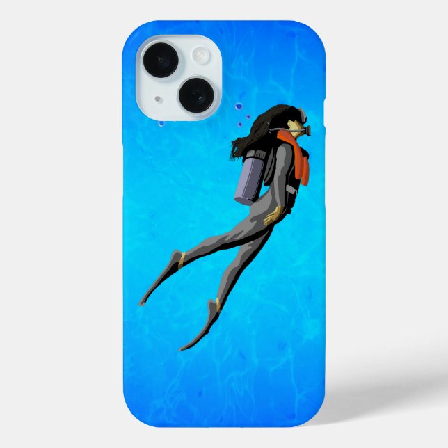 Frau SCUBA Diving Case-Mate iPhone Hülle (Rückseite)