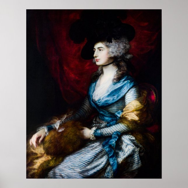 Frau Siddons von Thomas Gainsborough Poster (Vorne)