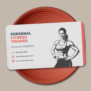 Frau Silhouette - Fitness-Trainerin Visitenkarte