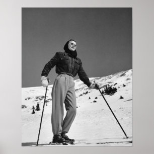 Frau Skier Poster
