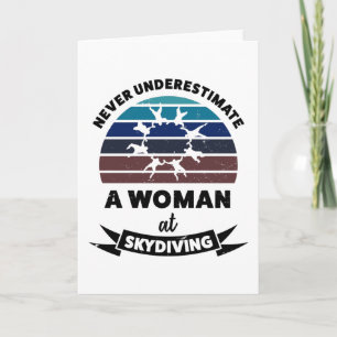Frau Skydiving Funny Gift Mama Ehefrau Karte