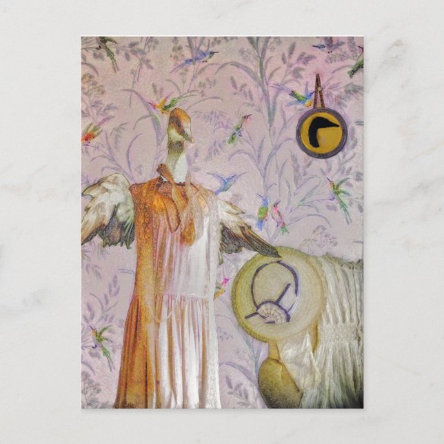 Frau Smews Portrait Postkarte (Vorderseite)