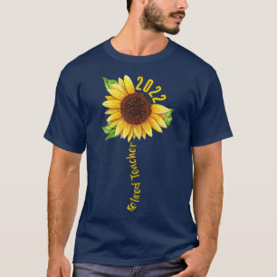 Frau Sonnenblume Lehrerin Ruhestand 2022 m T-Shirt