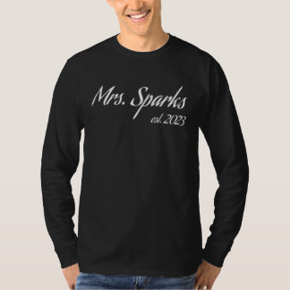 Frau SPARKS 2023 neue Braut Brautparty Hochzeit T-Shirt