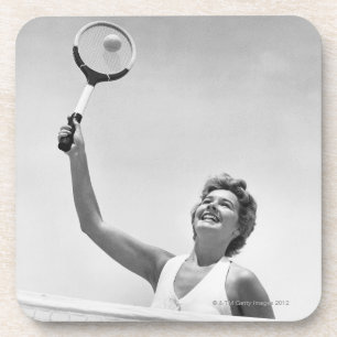 Frau spielt Tennis 2 Untersetzer