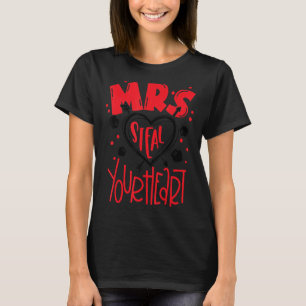 Frau Steal Ihr Herz Valentine's Day Matching Coup T-Shirt