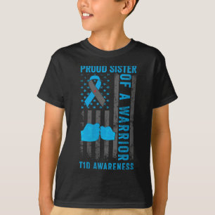 Frau stolz Schwester eines T1d-Kriegers Typ 1 Diab T-Shirt