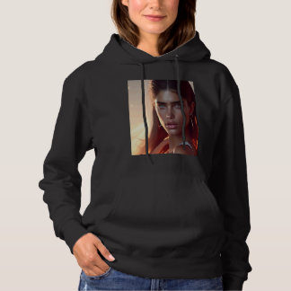 Frau Strahlender Glanz Leuchtender Blick Farben Ge Hoodie