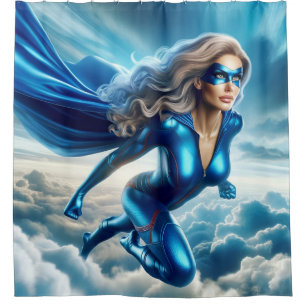 Frau Superhero Duschvorhang
